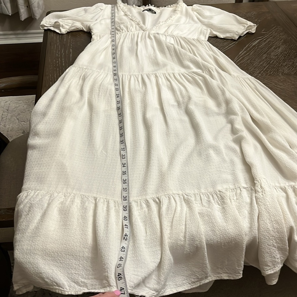 Shein ivory three tiered dress Size M /6 - Picture 17 of 17
